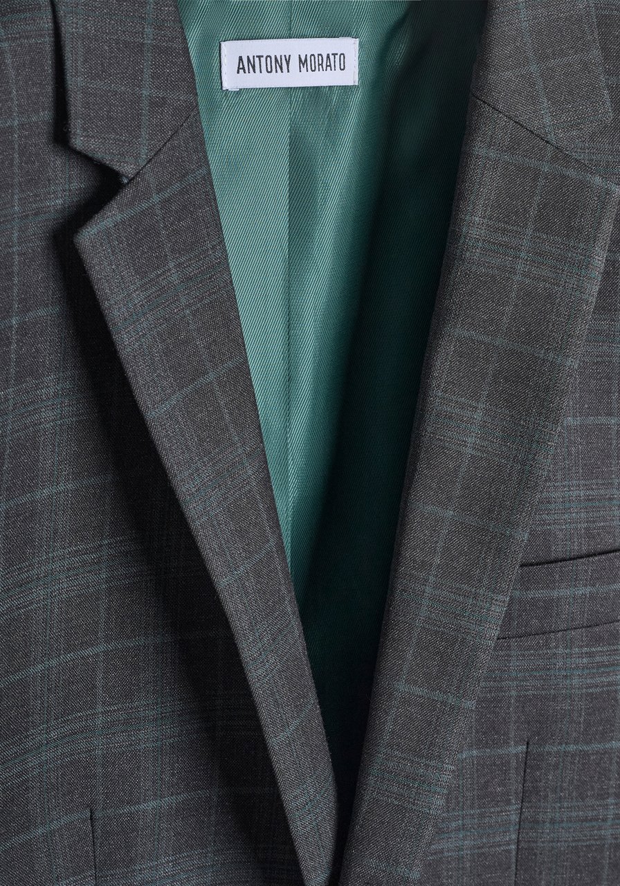 Antony Morato JACKET BONNIE  SLIM FIT  CHECK PATTERN Grijs
