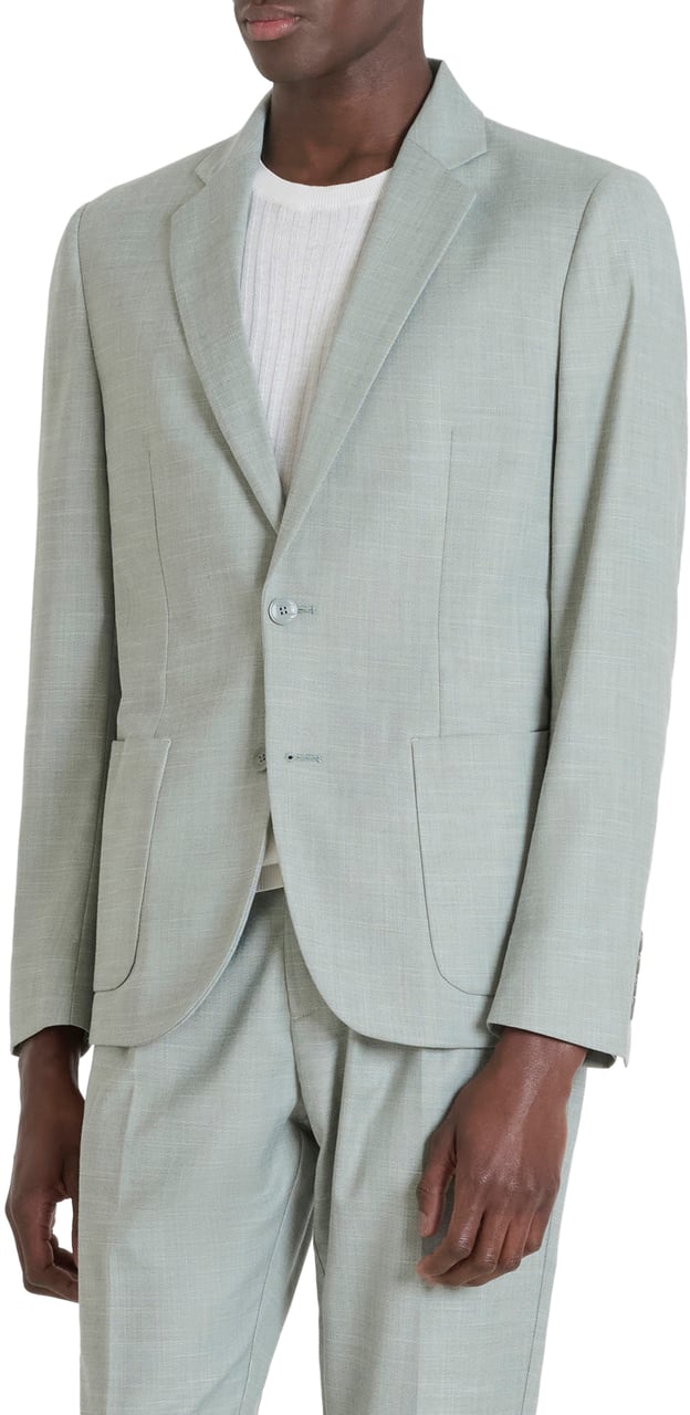 Antony Morato JACKET JULIE SLIM FIT IN SLUB STRETCH VISCOSE BLEND FABRIC Groen