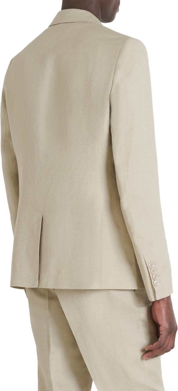 Antony Morato JACKET LUIS REGULAR FIT IN SLUB LINEN VISCOSE BLEND FABRIC Beige