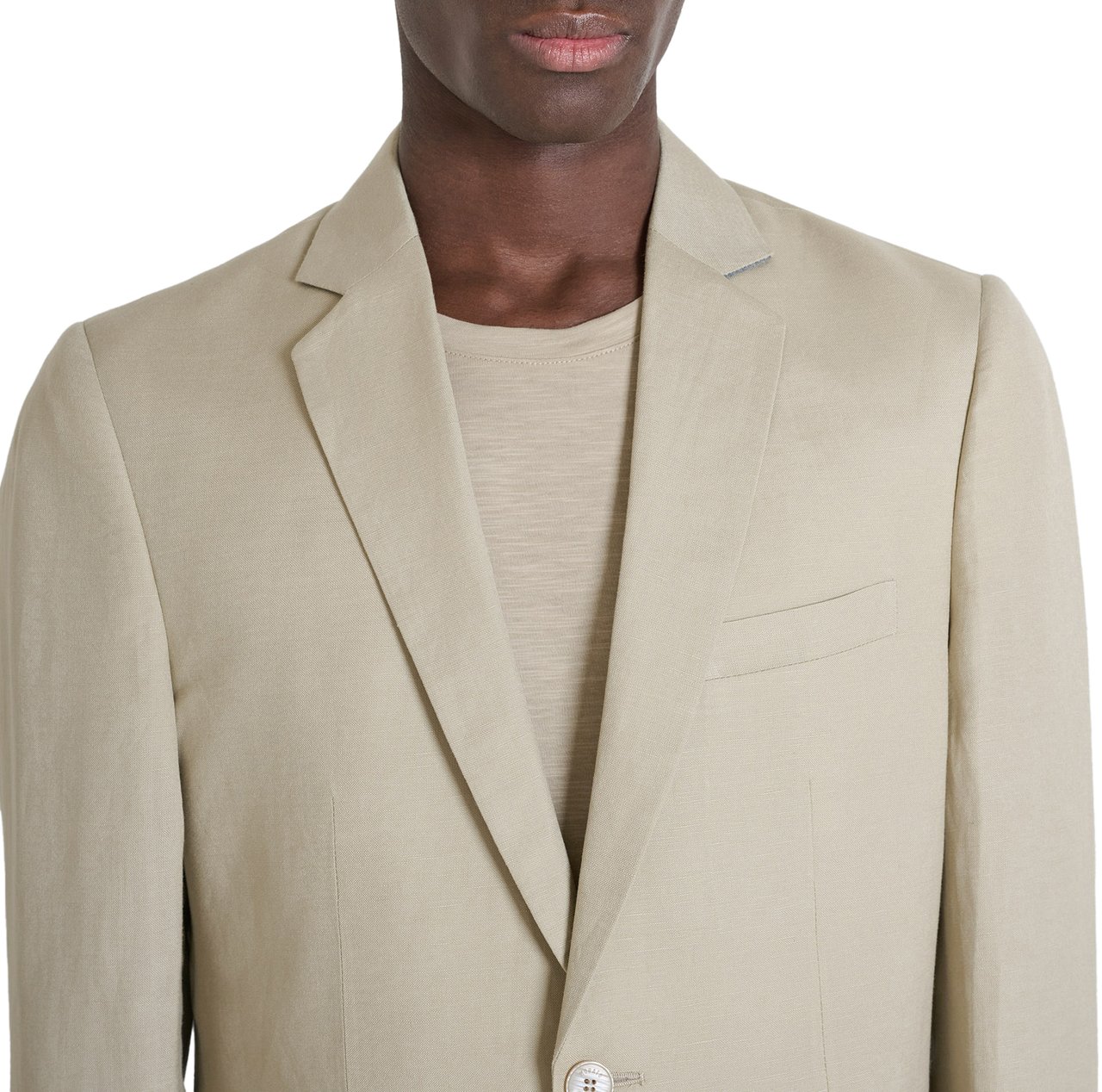 Antony Morato JACKET LUIS REGULAR FIT IN SLUB LINEN VISCOSE BLEND FABRIC Beige