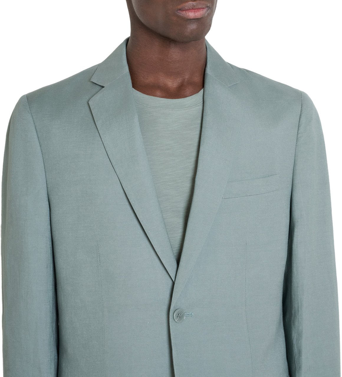 Antony Morato JACKET LUIS REGULAR FIT IN SLUB LINEN VISCOSE BLEND FABRIC Groen