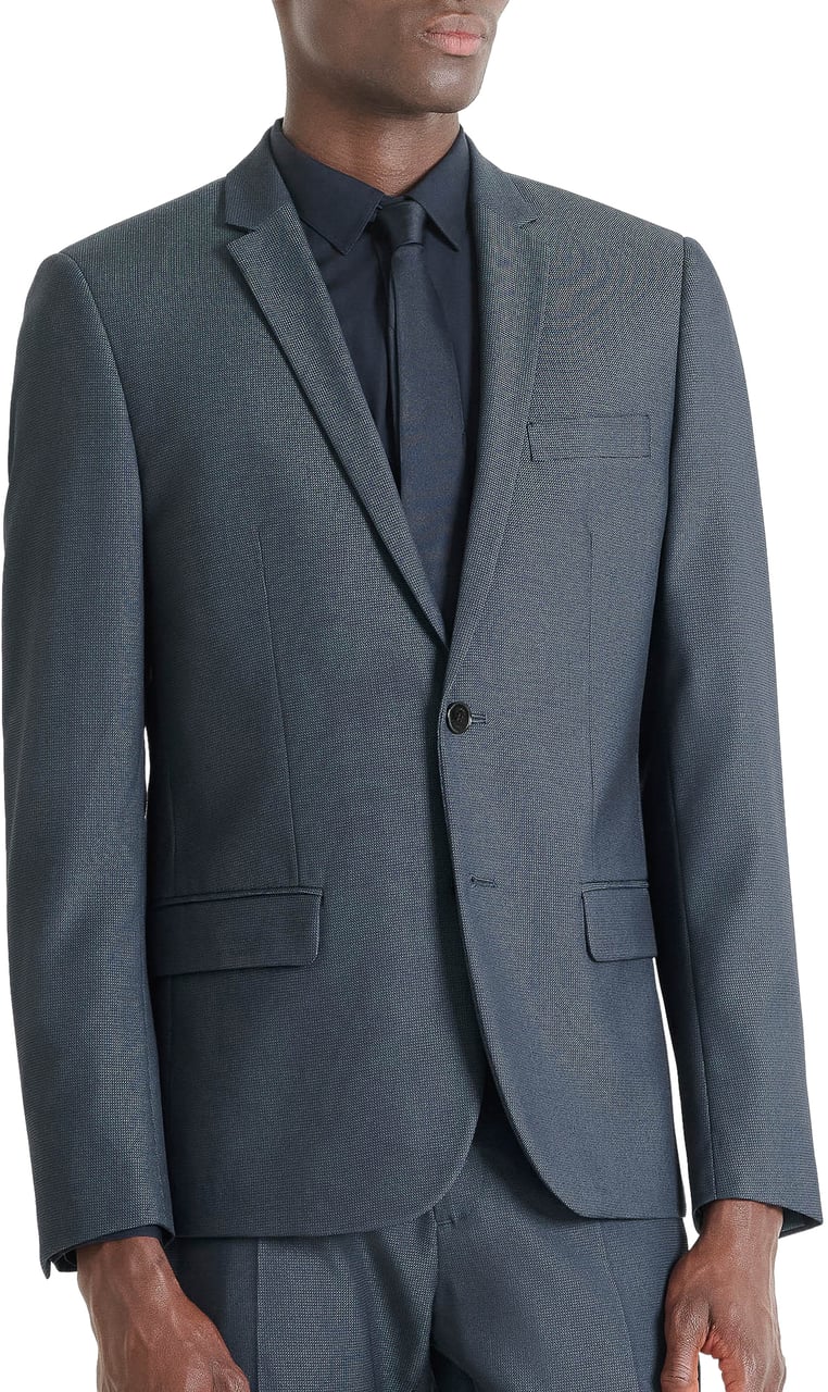 Antony Morato JACKET BONNIE  SLIM FIT MICRO PATTERN Blauw