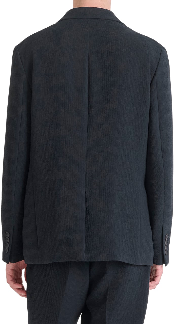 Antony Morato JACKET CORA REGULAR STRAIGHT FIT IN CRINCKLE POLYESTER FABRIC TECHNO HANDFEEL Blauw