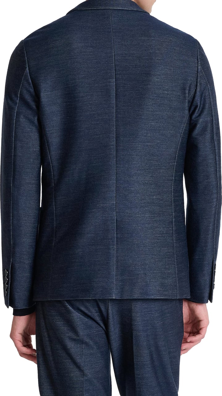 Antony Morato JACKET SLIM RAD IN KNIT STRETCH VISCOSE BLEND FABRIC Blauw