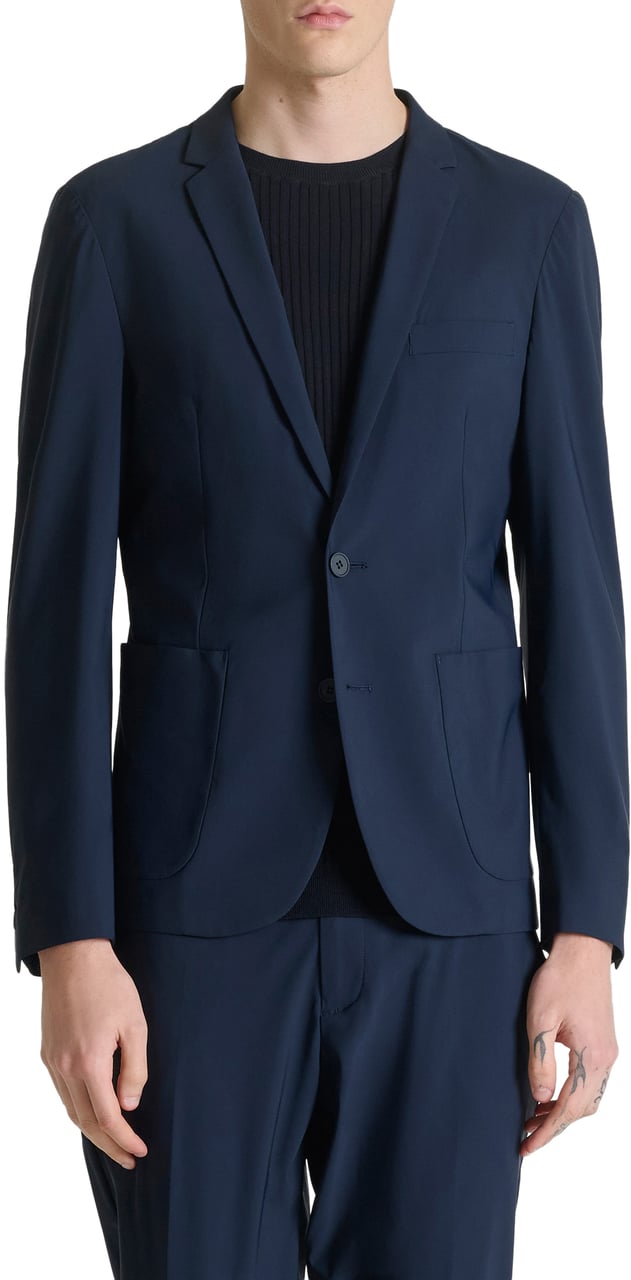 Antony Morato JACKET SLIM RAD IN BI-STRETCH FABRIC TECHNO HANDFEEL Blauw