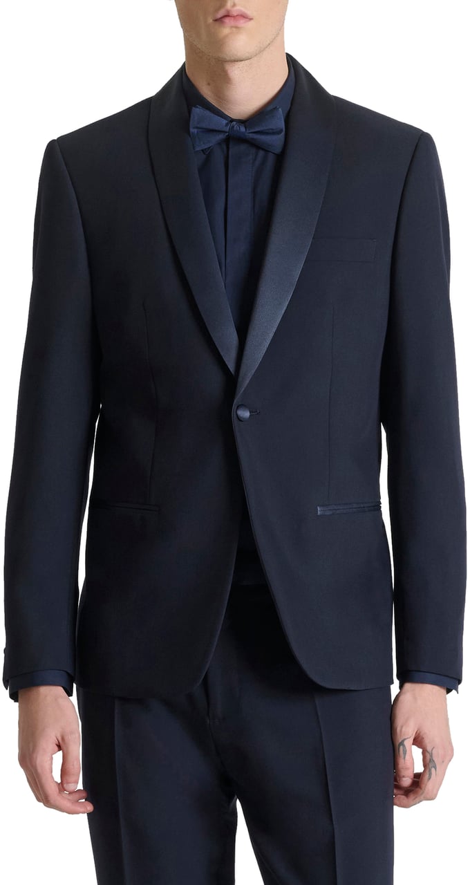 Antony Morato JACKET ROXANNE REGULAR FIT IN STRECTH  WITH SATIN AS CONTRAST Blauw