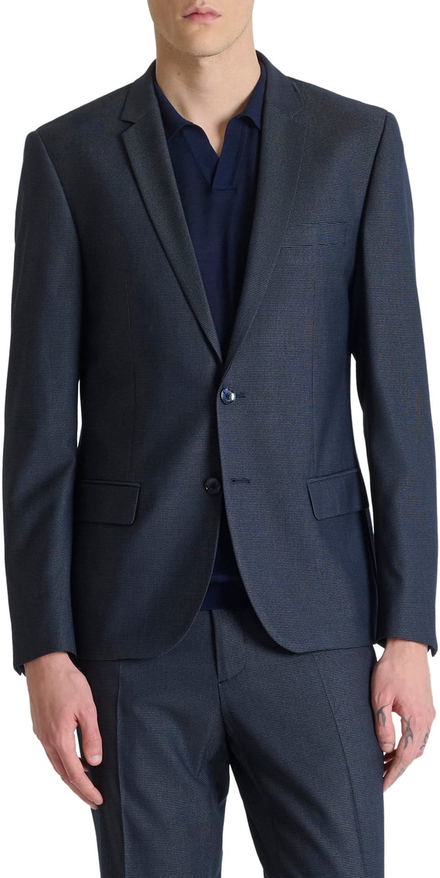 Antony Morato JACKET BONNIE SLIM FIT MICRO PATTERN Blauw
