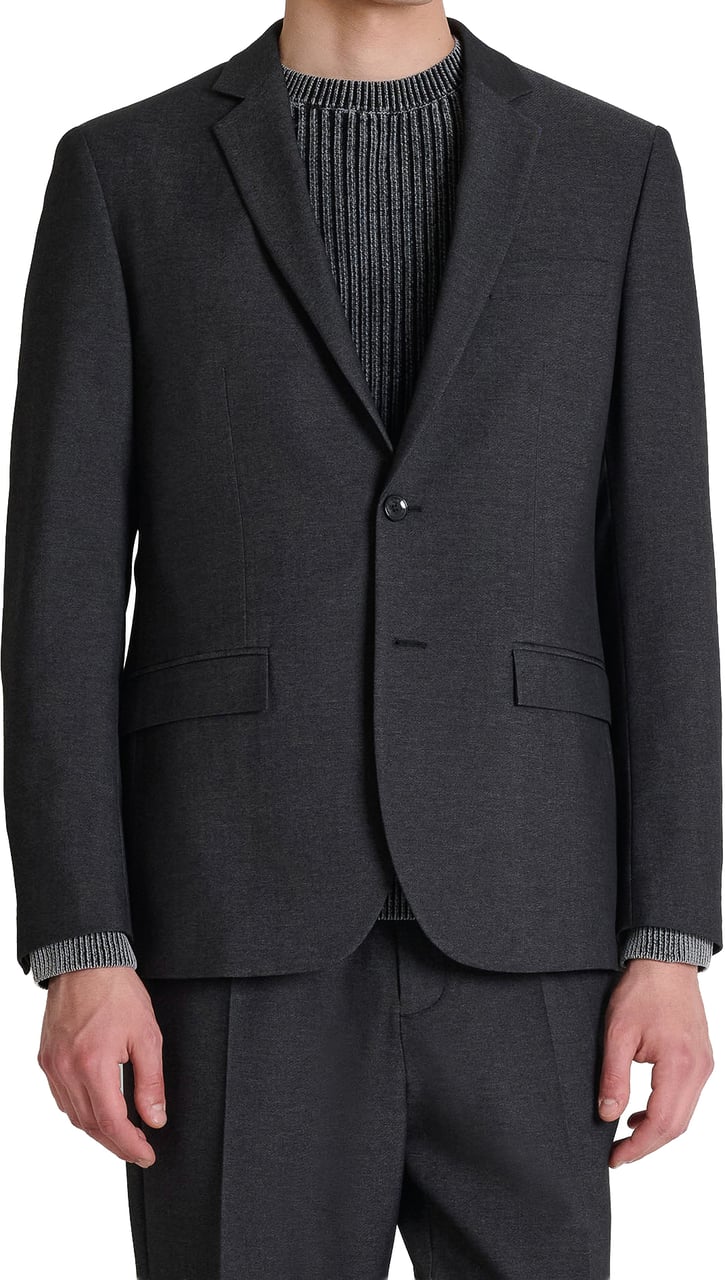 Antony Morato JACKET EVAN RELAXED FIT IN VISCOSE BLEND FABRIC Zwart