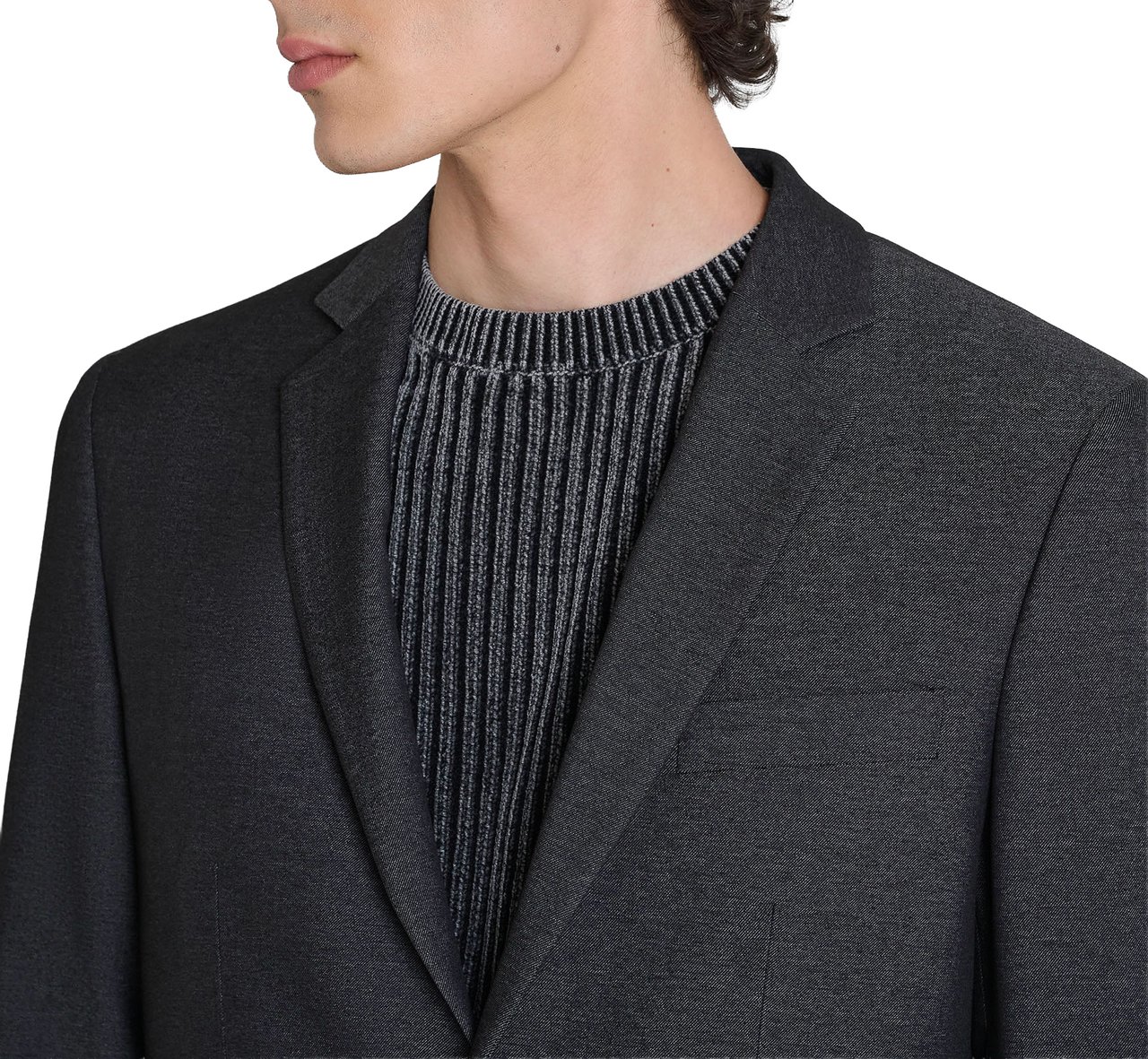 Antony Morato JACKET EVAN RELAXED FIT IN VISCOSE BLEND FABRIC Zwart
