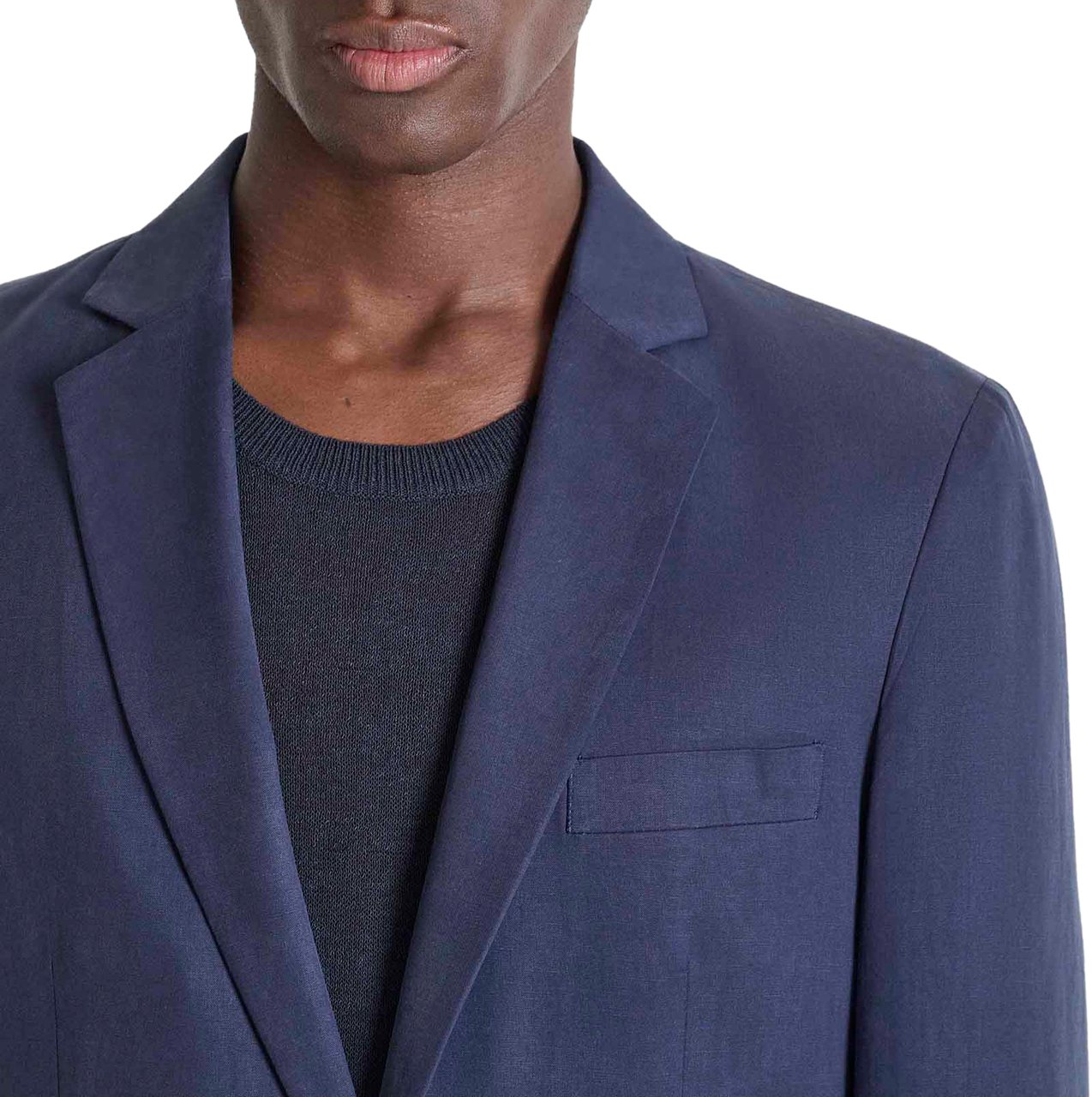 Antony Morato JACKET EVAN  RELAXED FIT  IN TWIL TENCEL LINEN Blauw