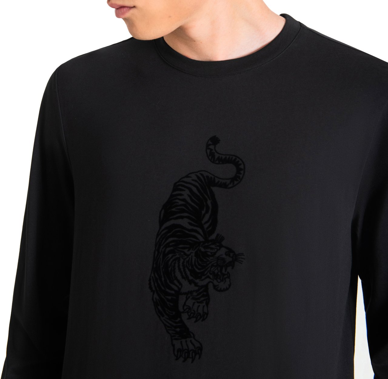 Antony Morato REGULAR FIT T-SHIRT WITH TIGER PRINT Zwart