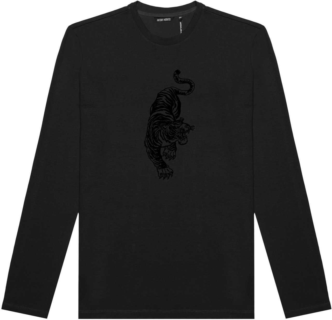 Antony Morato REGULAR FIT T-SHIRT WITH TIGER PRINT Zwart
