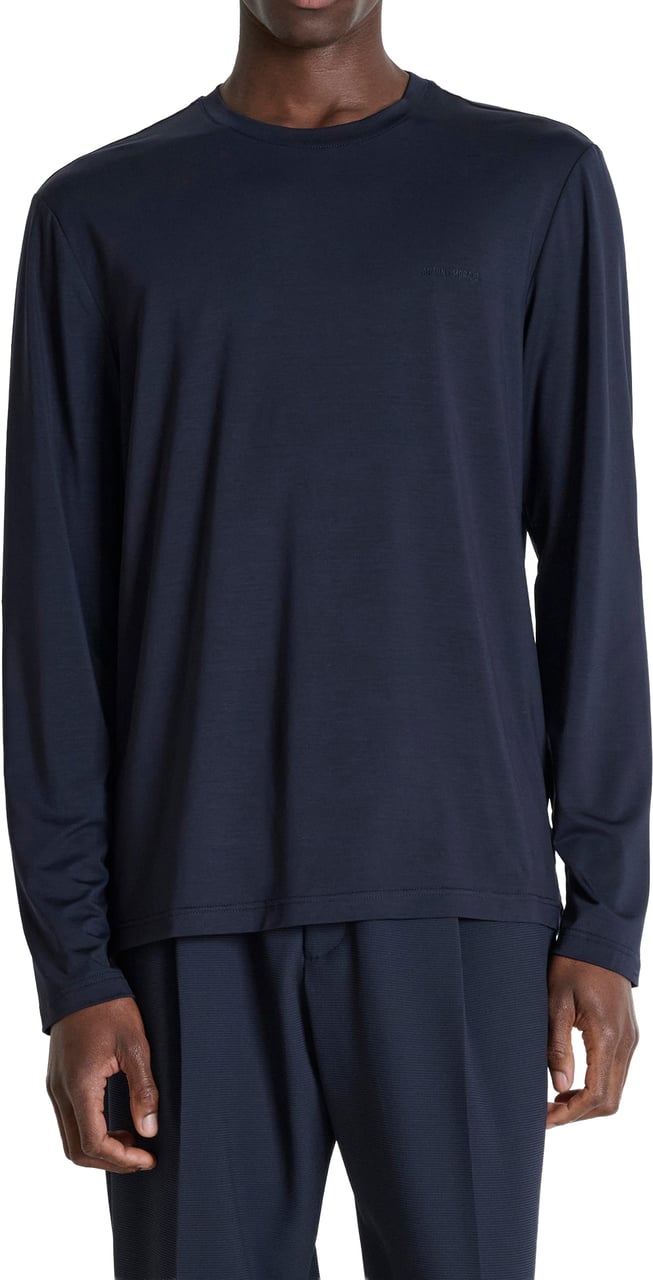 Antony Morato T-SHIRT SLIM FIT IN LYOCELL BLEND  FABRIC WITH PRINT ON HEART Blauw