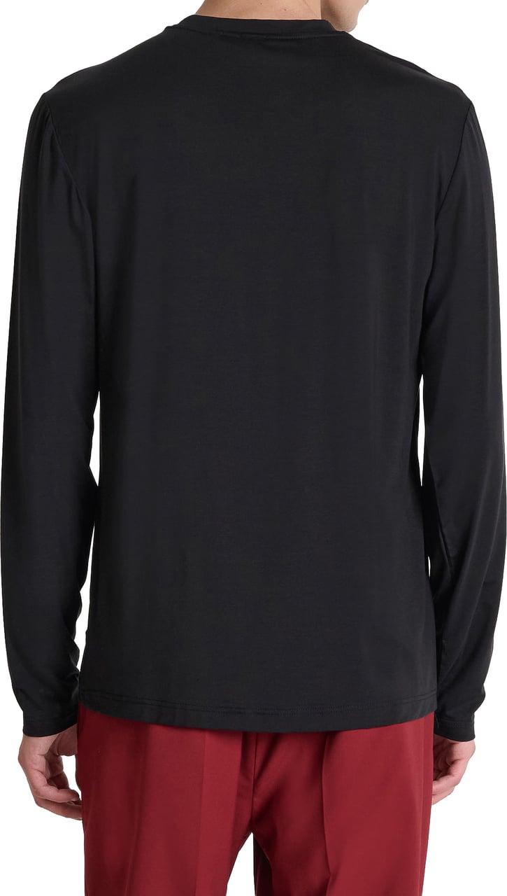 Antony Morato T-SHIRT SLIM FIT IN LYOCELL BLEND  FABRIC WITH PRINT ON HEART Zwart