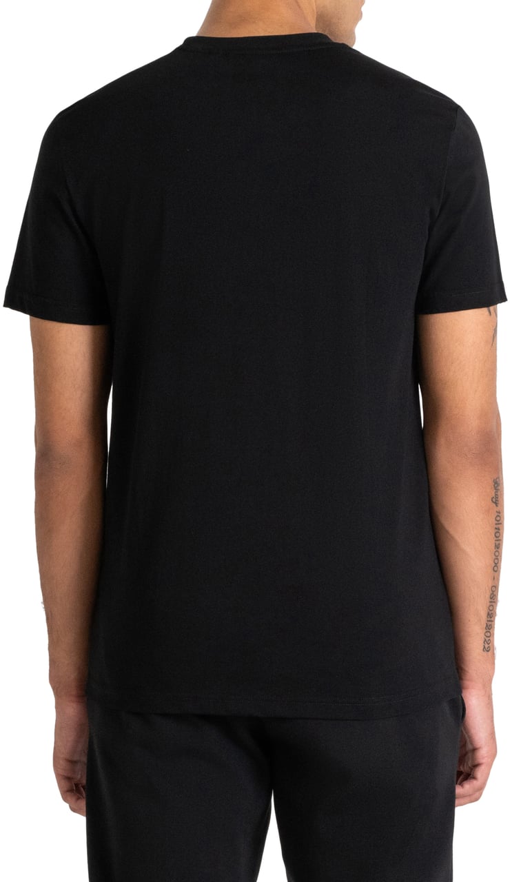 Antony Morato T-SHIRT SLIM FIT WITH SHADED FLOCK LOGO PRINT Zwart