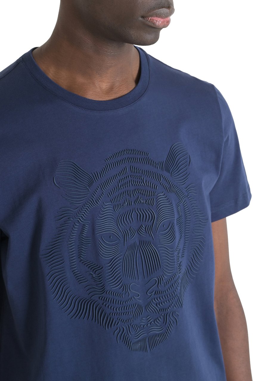 Antony Morato T-SHIRT REGULAR FIT IN JERSEY COTTON FABRIC Blauw