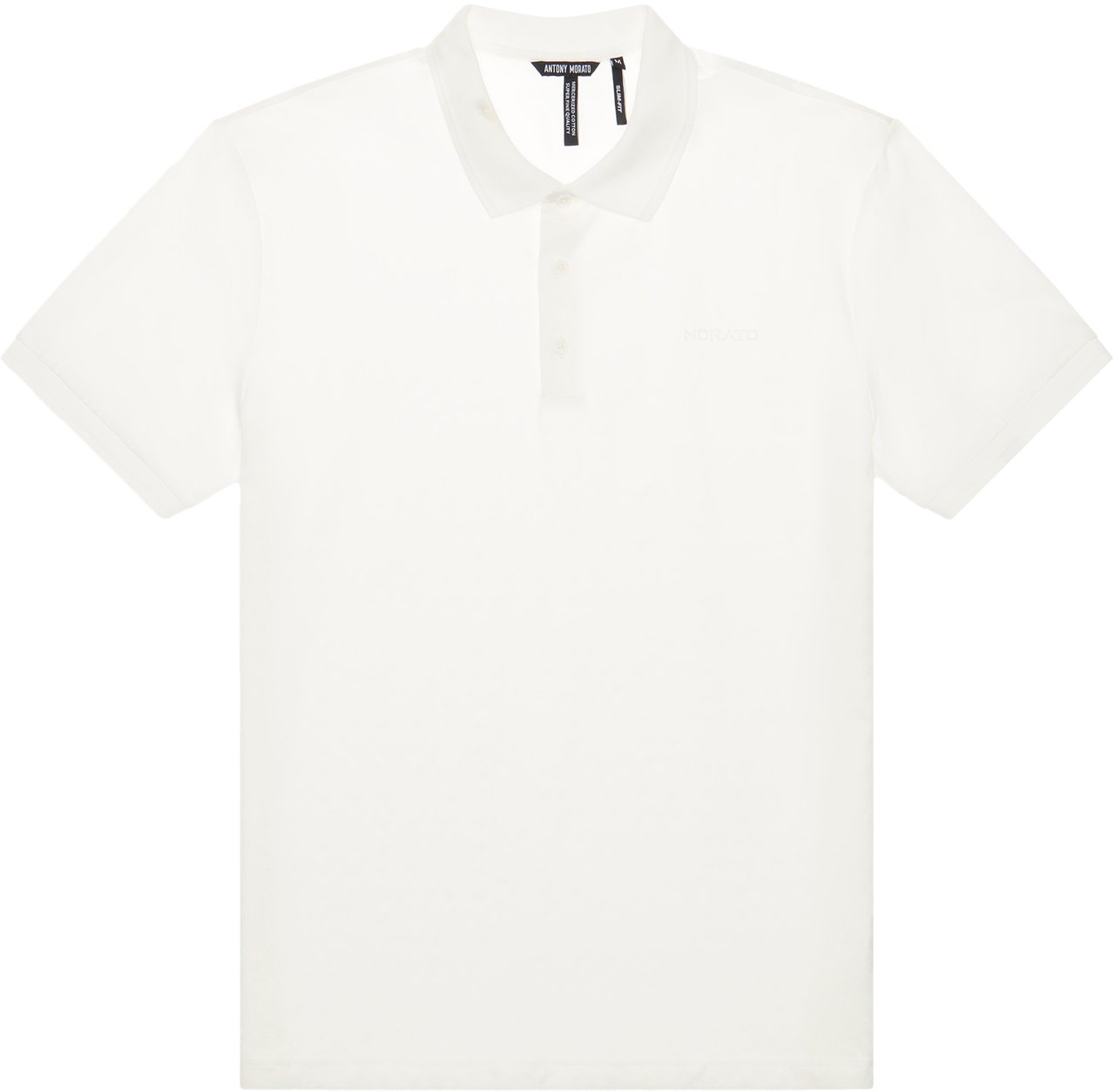 Antony Morato POLO SLIM FIT IN MERCERIZED DOBBY COTTON FABRIC GEOMETRIC MOTIF WITH RUBBER INJECTION LOGO PRINT Beige