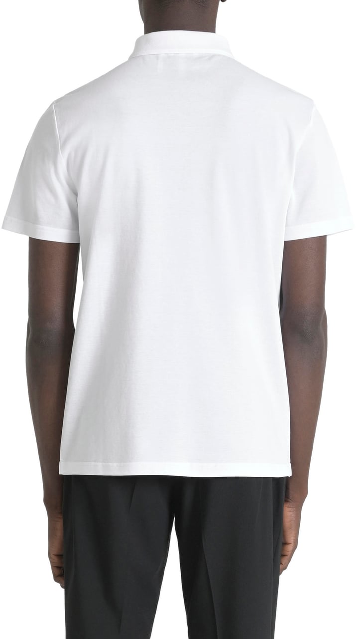 Antony Morato POLO REGULAR FIT IN MERCERIZED PIQUET COTTON FABRIC WITH METAL BADGE ON RUBBER PATCH Wit