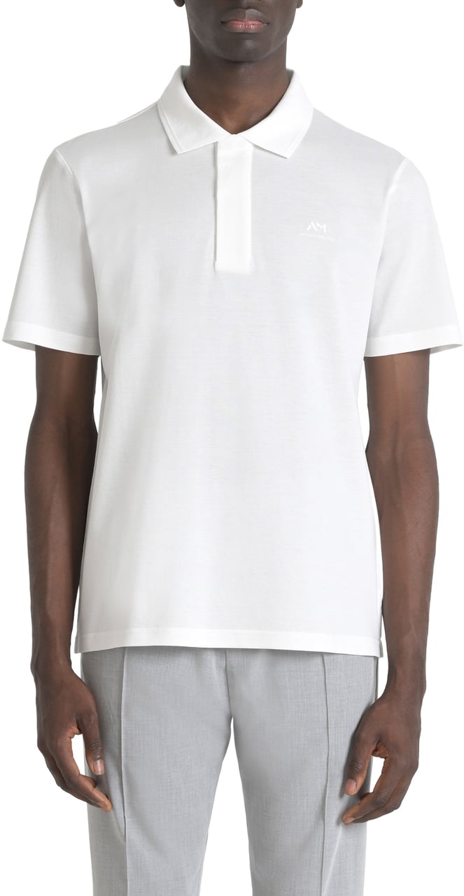 Antony Morato POLO RELAXED FIT IN MERECERIZED PICQUET COTTON FABRIC WITH FOAM LOGO PRINT Beige