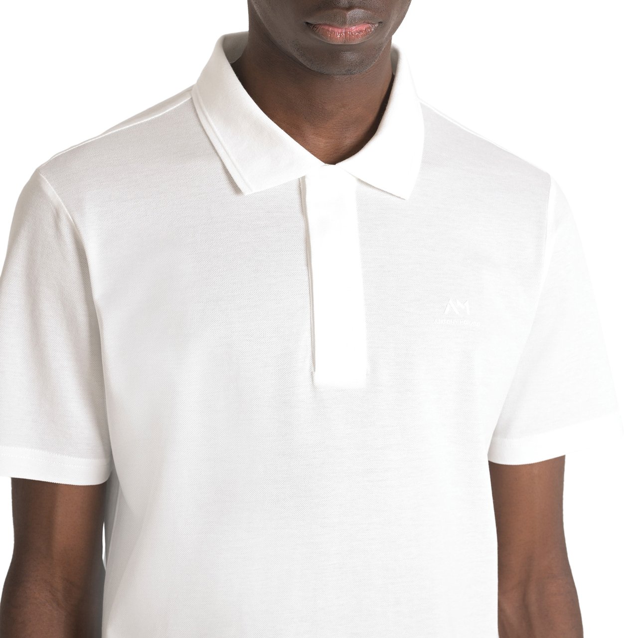 Antony Morato POLO RELAXED FIT IN MERECERIZED PICQUET COTTON FABRIC WITH FOAM LOGO PRINT Beige