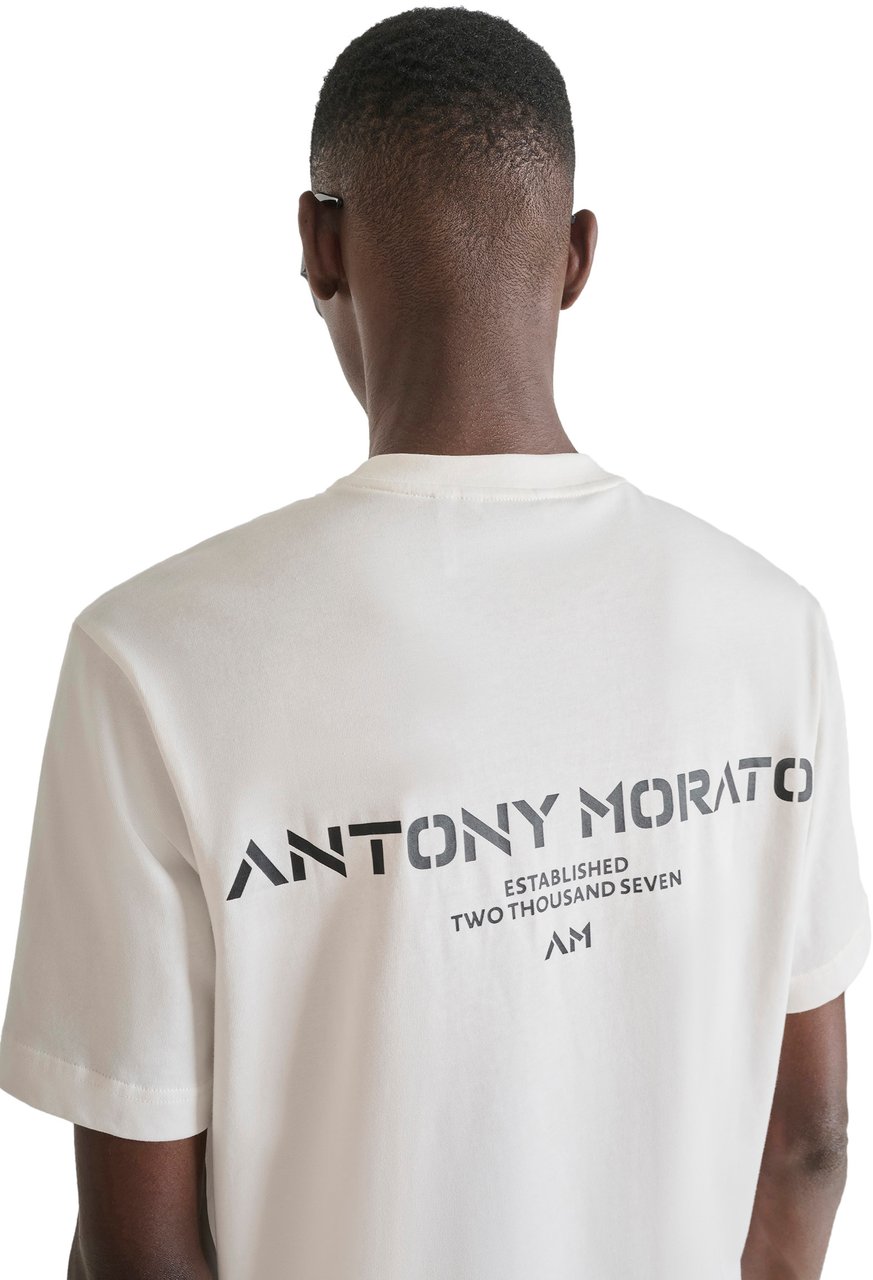 Antony Morato T-SHIRT RELAXED FIT IN JERSEY COTTON FABRIC WITH PRINT Beige