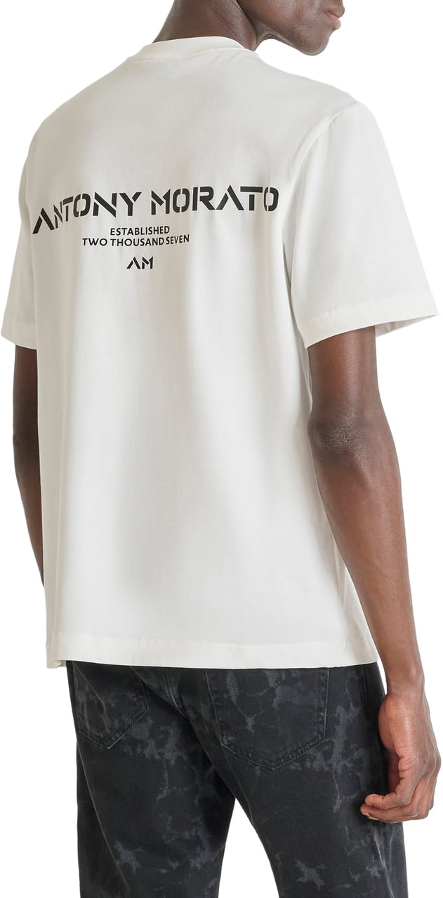 Antony Morato T-SHIRT RELAXED FIT IN JERSEY COTTON FABRIC WITH PRINT Beige