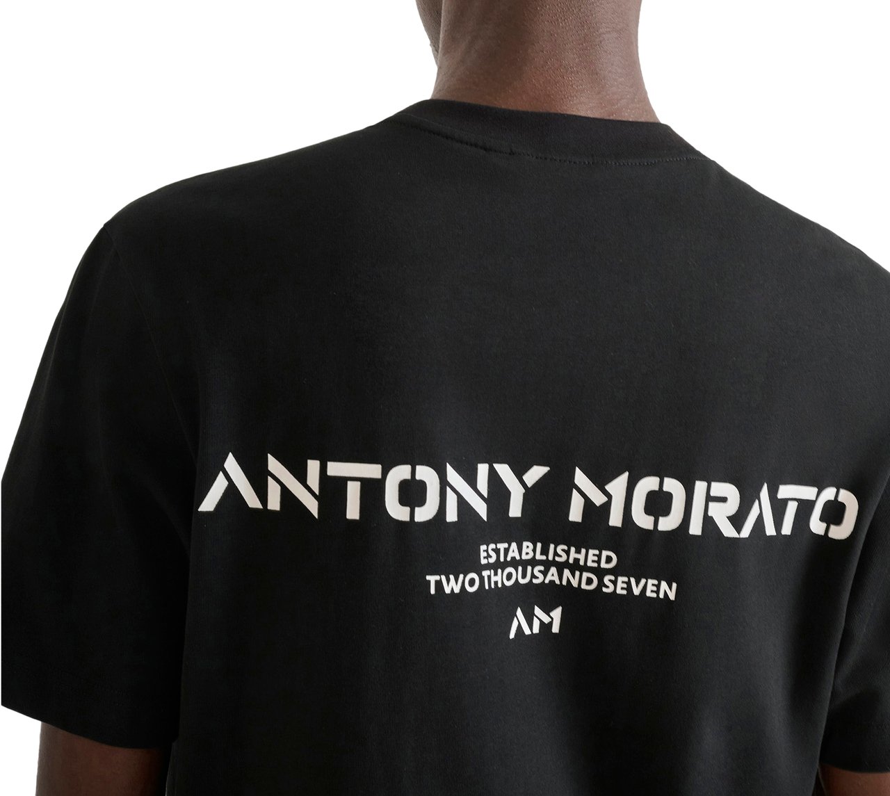 Antony Morato T-SHIRT RELAXED FIT IN JERSEY COTTON FABRIC WITH PRINT Zwart