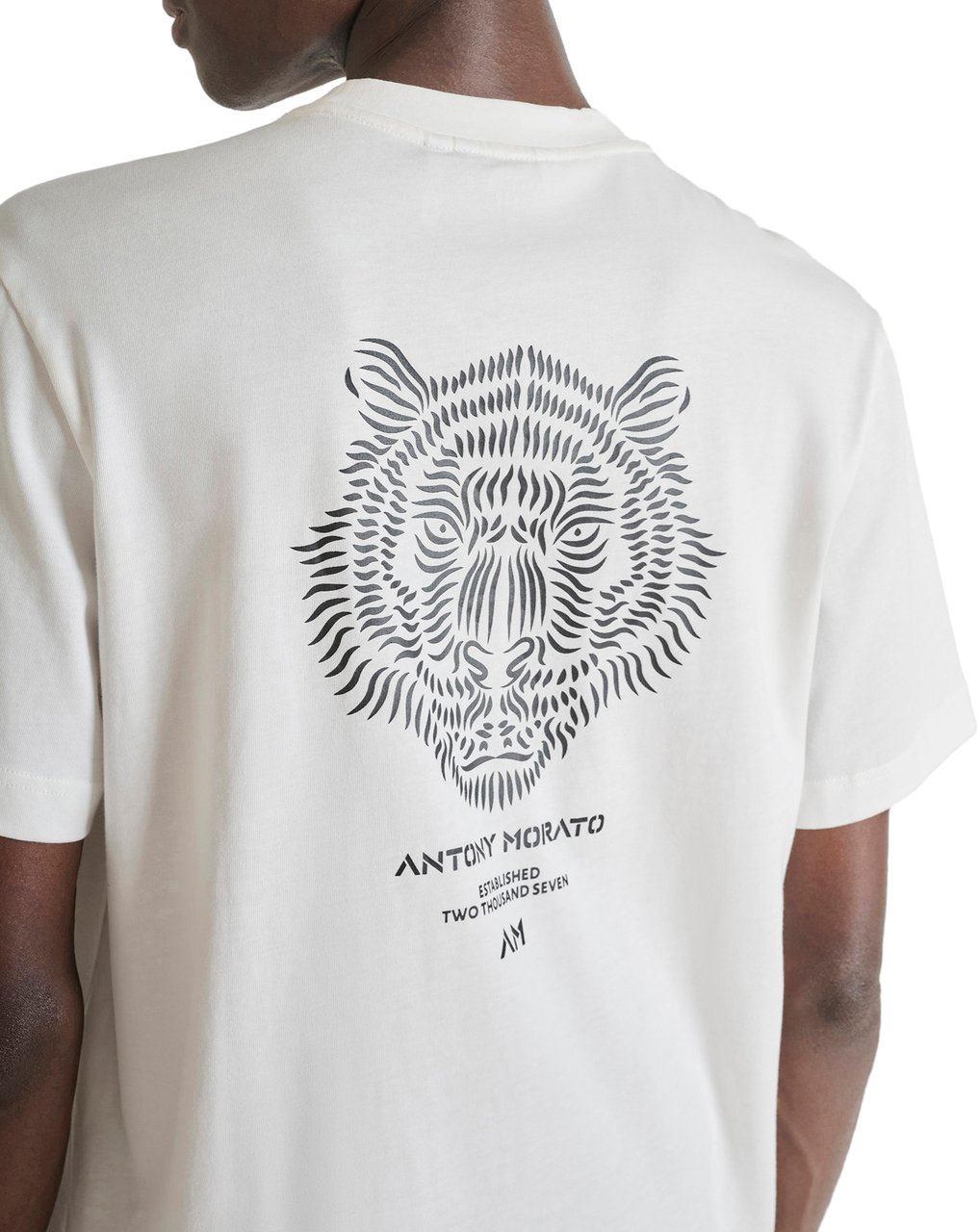 Antony Morato T-SHIRT RELAXED FIT IN JERSEY COTTON FABRIC WITH RUBBER INJECTION LOGO PRINT Beige