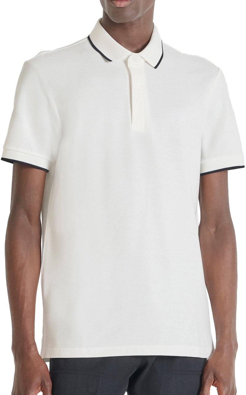 Antony Morato POLO REGULAR FIT IN MERCERIZED PIQUET COTTON FABRIC WITH FLOCK PRINT Beige