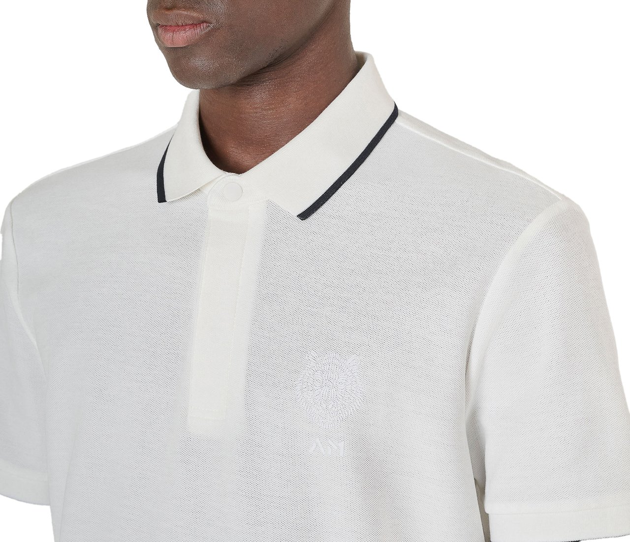 Antony Morato POLO REGULAR FIT IN MERCERIZED PIQUET COTTON FABRIC WITH FLOCK PRINT Beige