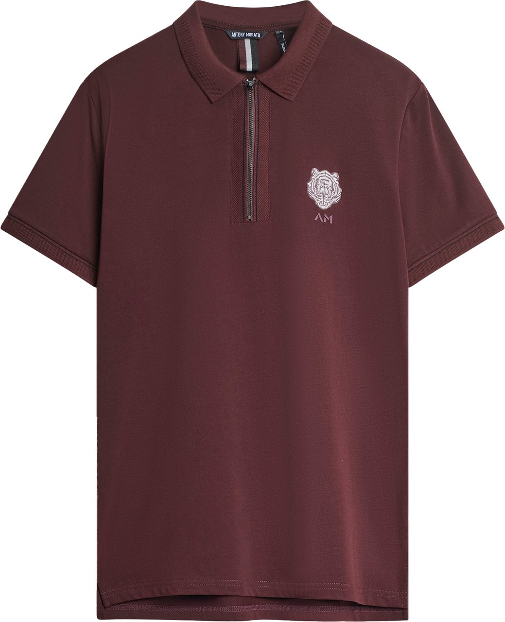Antony Morato T-SHIRT SLIM FIT IN JERSEY COTTON FABRIC WITH RUBBER INJECTION PRINT PATCH EFFECT Rood