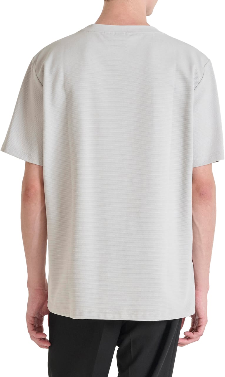 Antony Morato T-SHIRT RELAXED FIT IN DOBBY JERSEY FABRIC WITH EMBROIDERED LOGO Wit