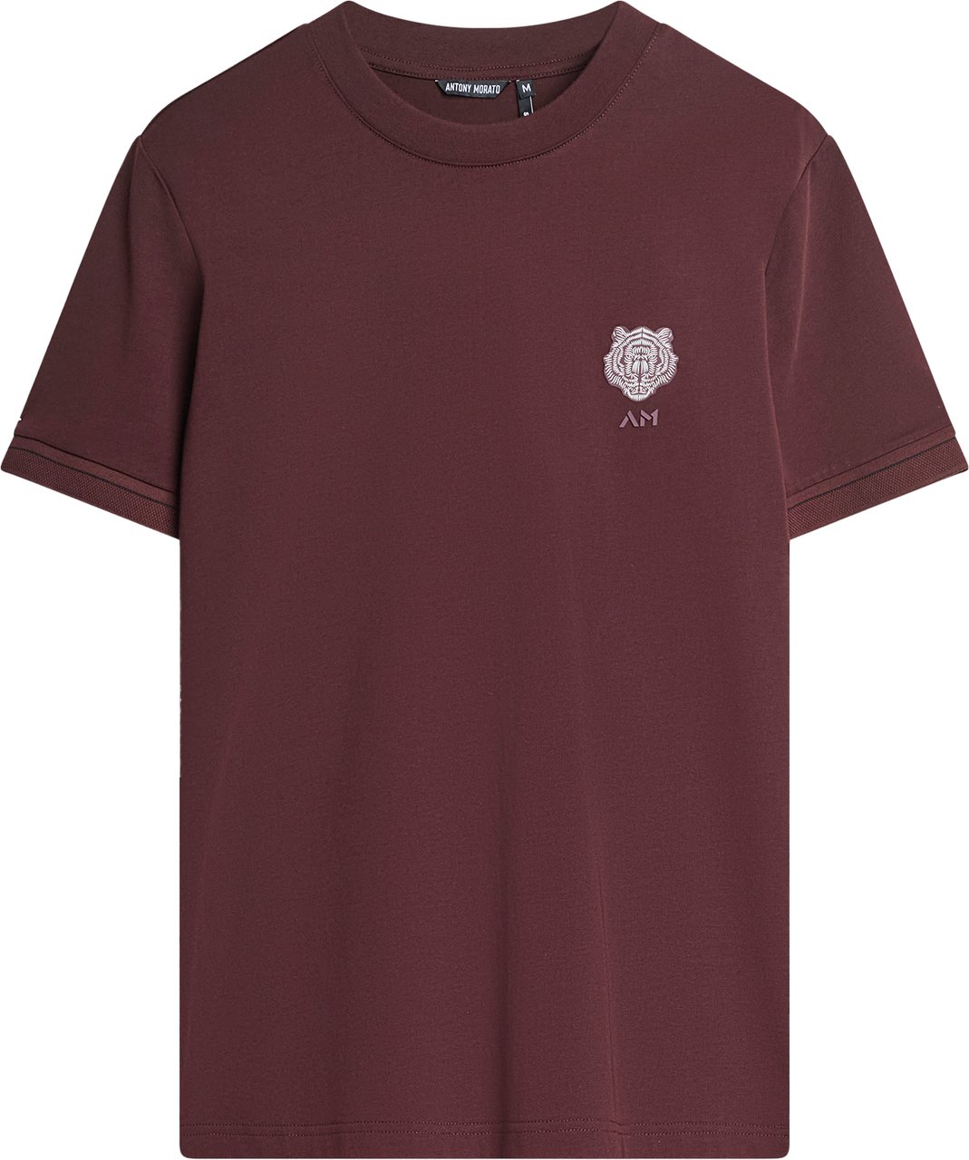 Antony Morato T-SHIRT SLIM FIT IN JERSEY COTTON FABRIC WITH RUBBER INJECTION LOGO PRINT PATCH EFFECT Rood