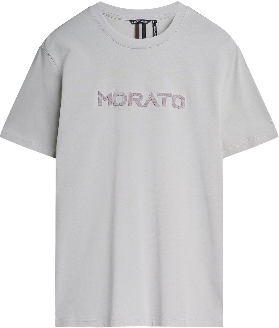 Antony Morato T-SHIRT REGULAR FIT IN JERSEY COTTON FABRIC WITH SPONGE LOGO PRINT Wit