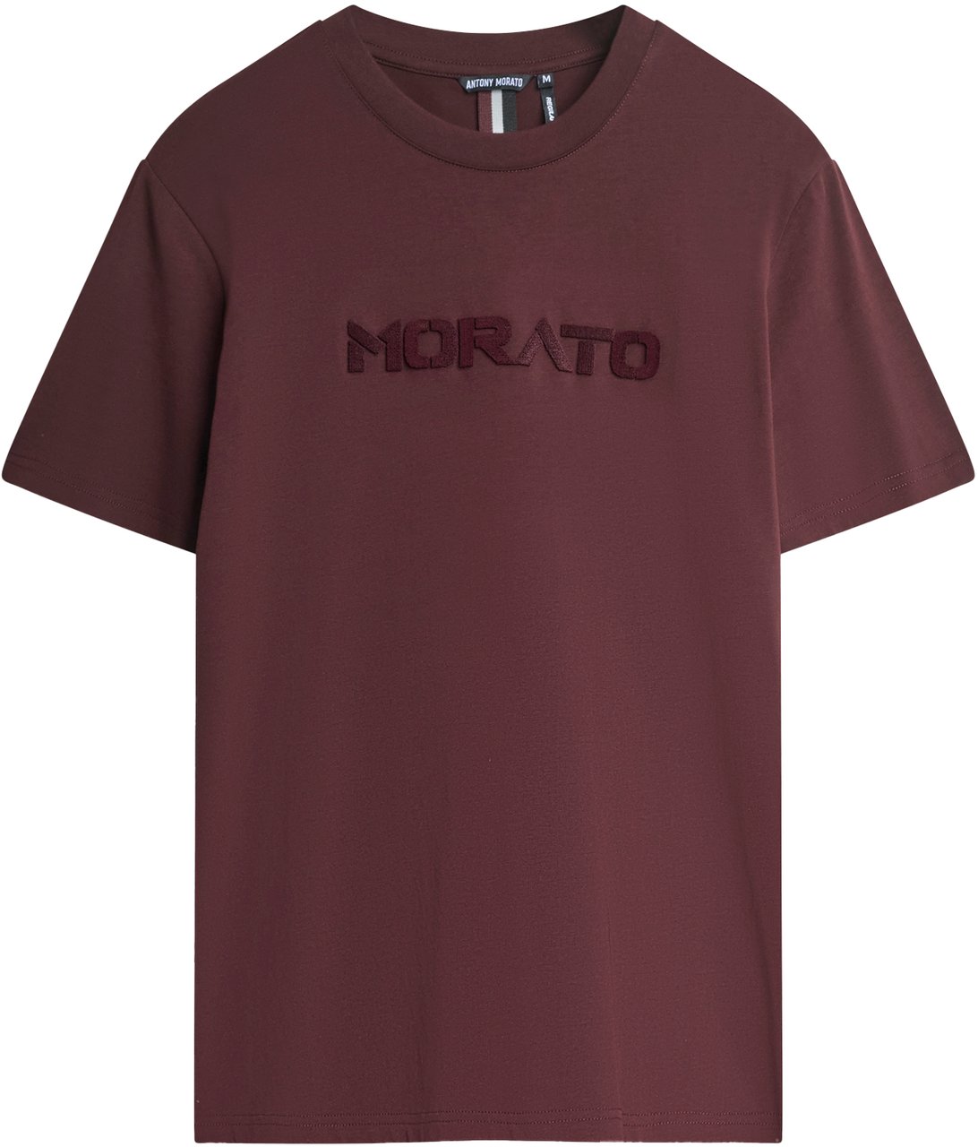 Antony Morato T-SHIRT REGULAR FIT IN JERSEY COTTON FABRIC WITH SPONGE LOGO PRINT Rood