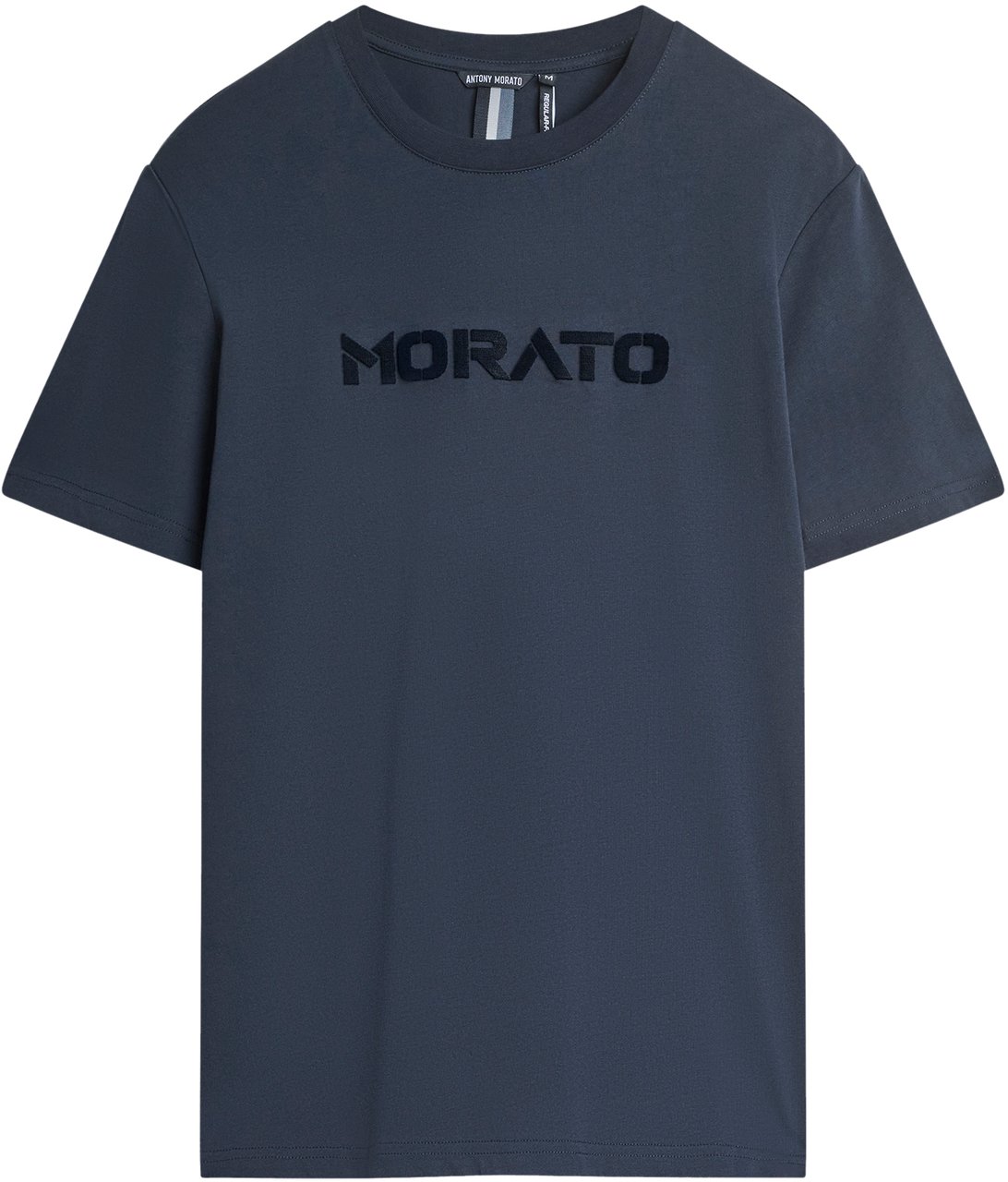 Antony Morato T-SHIRT REGULAR FIT WITH SPONGE LOGO PRINT Blauw