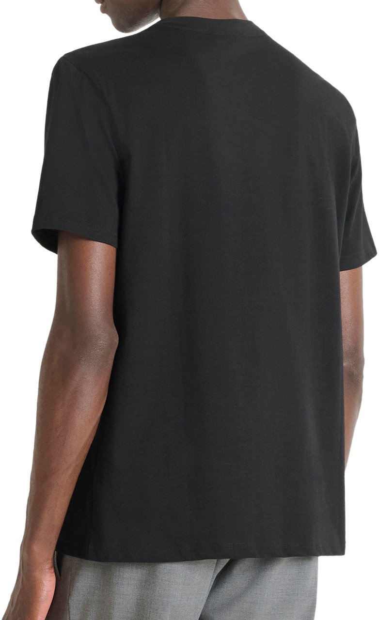Antony Morato T-SHIRT REGULAR FIT IN JERSEY COTTON FABRIC WITH SPONGE LOGO PRINT Zwart