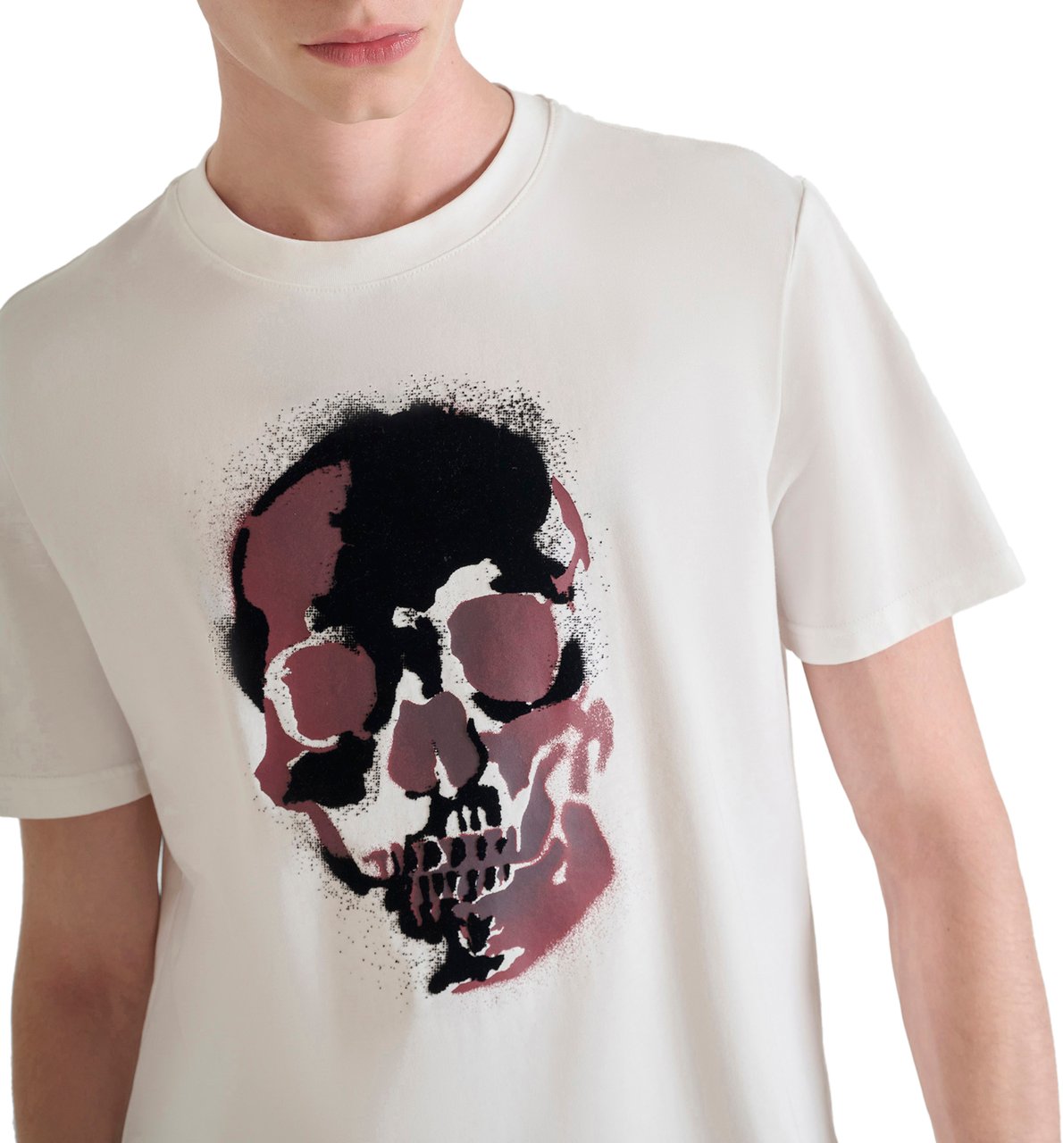 Antony Morato T-SHIRT REGULAR FIT IN JERSEY COTTON FABRIC WITH RUBBER AND FLOCK PRINT Beige