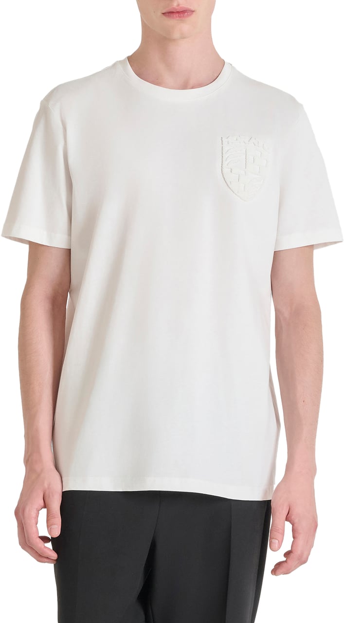 Antony Morato T-SHIRT REGULAR FIT IN JERSEY COTTON FABRIC WITH EMBROIDERED LOGO Beige