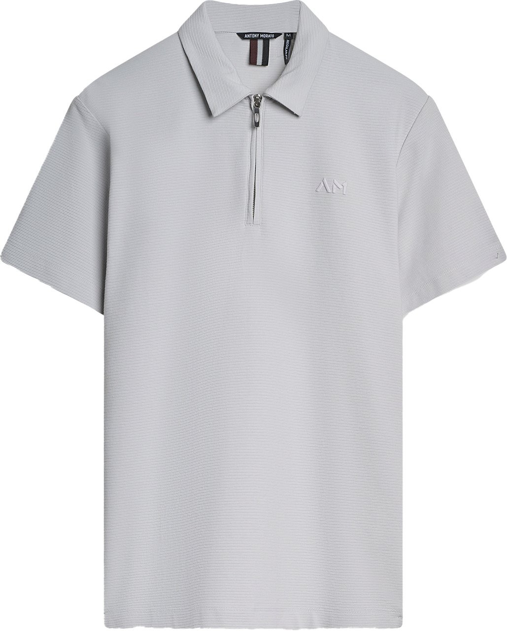 Antony Morato POLO REGULAR FIT IN DOBBY JESREY FABRIC WITH EMBROIDERED LOGO Wit