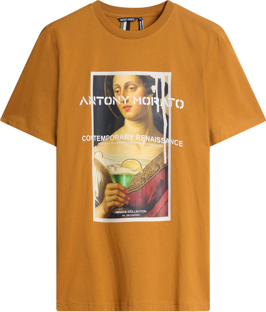 Antony Morato T-SHIRT REGULAR FIT WITH PHOTOGRAPHIC AND RUBBER LOGO PRINT Bruin