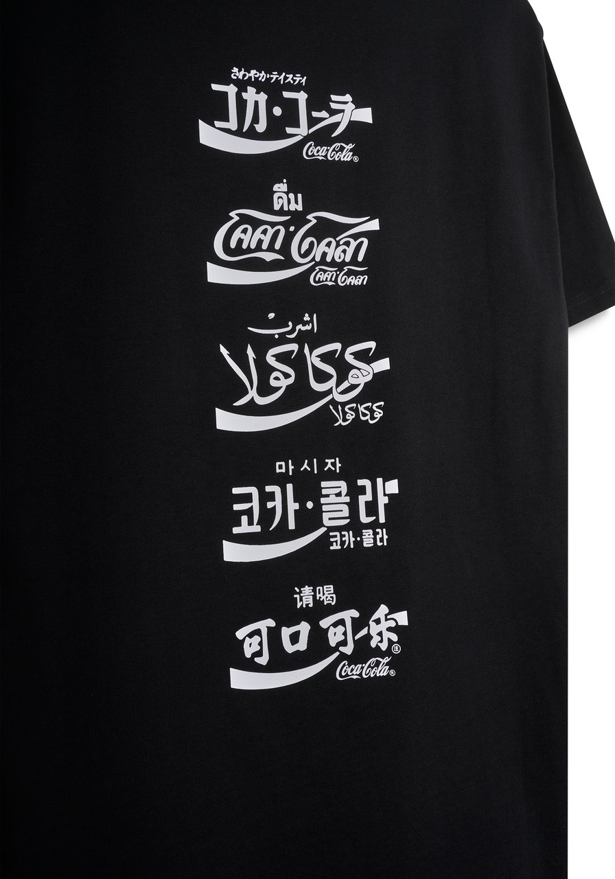 Antony Morato T-SHIRT REGULAR FIT IN JERSEY COTTON FABRIC WITH FLOCK PRINT AND RUBBER INJECTION LOGO PRINT Zwart