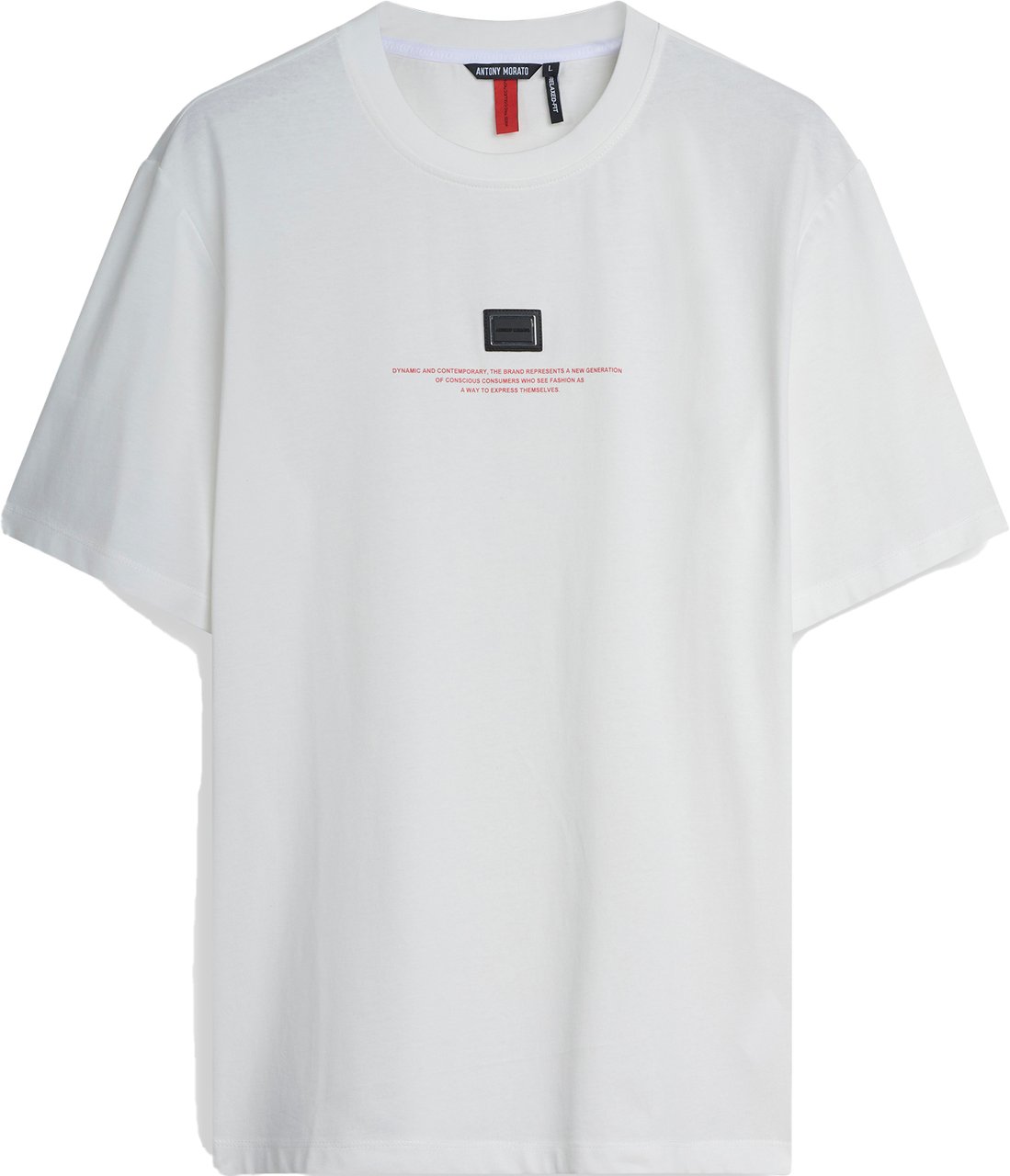 Antony Morato T-SHIRT BOXY  IN JERSEY COTTON FABRIC RED LABEL Beige