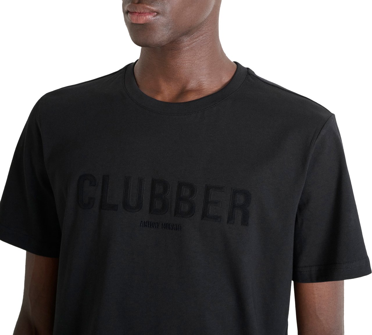 Antony Morato T-SHIRT REGULAR FIT IN JERSEY COTTON FABRIC CLUBBER Zwart