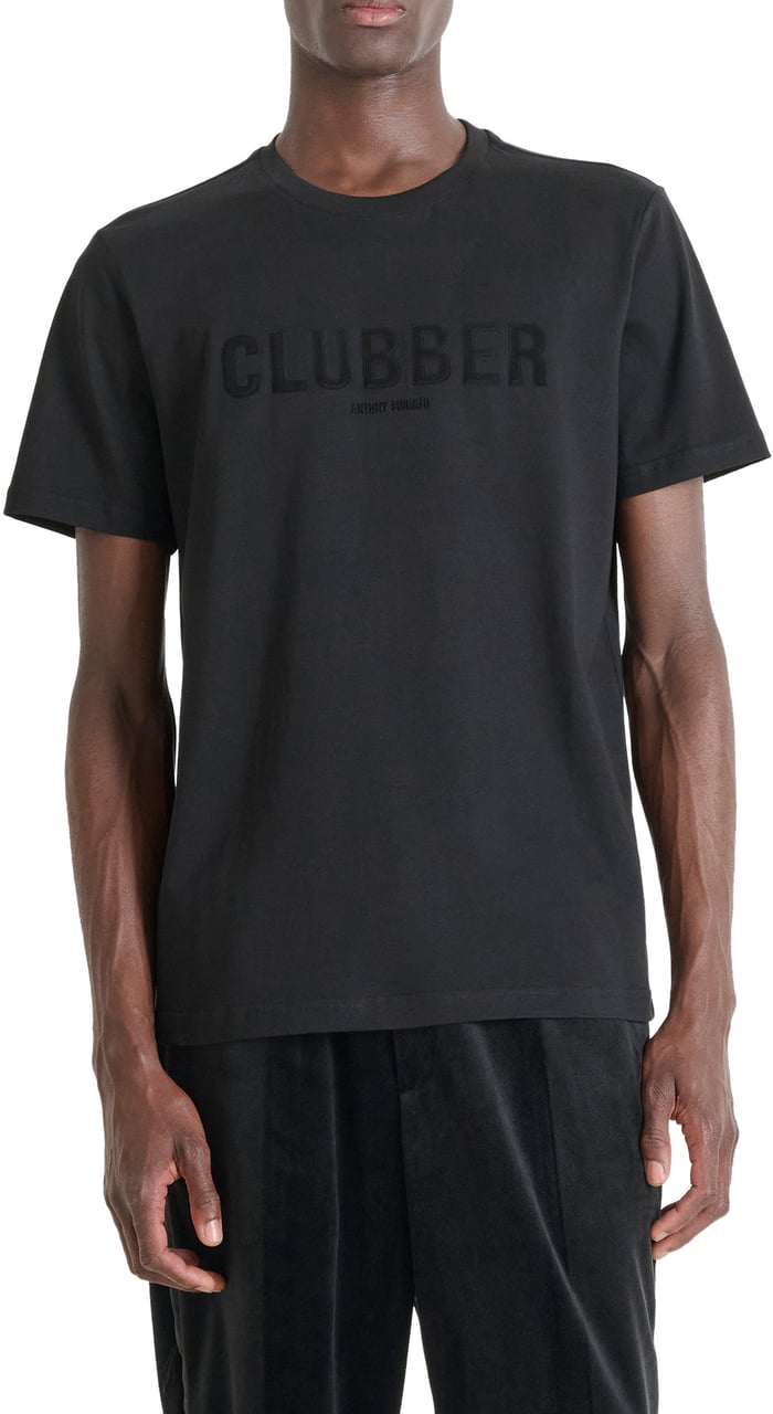 Antony Morato T-SHIRT REGULAR FIT IN JERSEY COTTON FABRIC CLUBBER Zwart