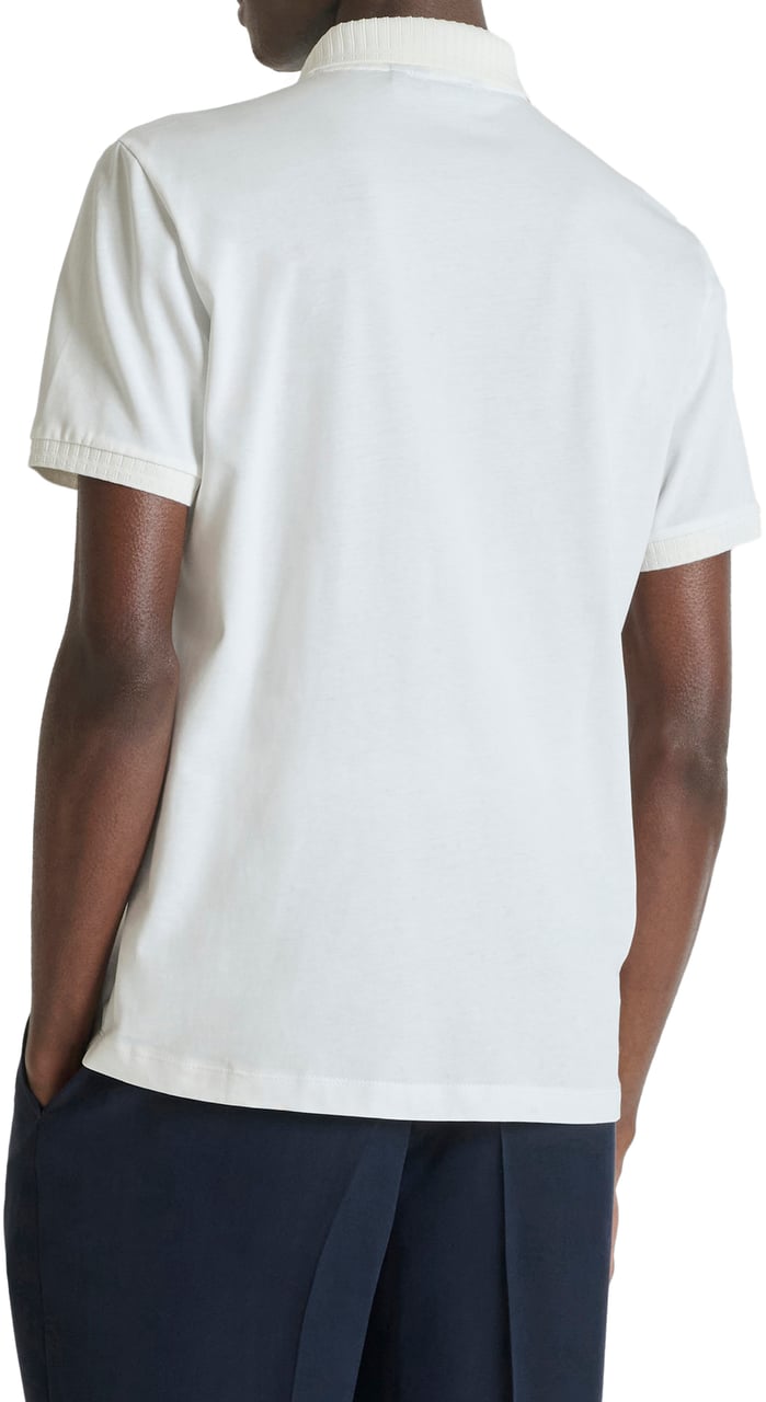 Antony Morato POLO REGULAR FIT WITH JAQUARD RIB ON COLLAR AND CUFFS IN JERSEY COTTON FABRIC WITH FOAM LOGO PRINT Beige