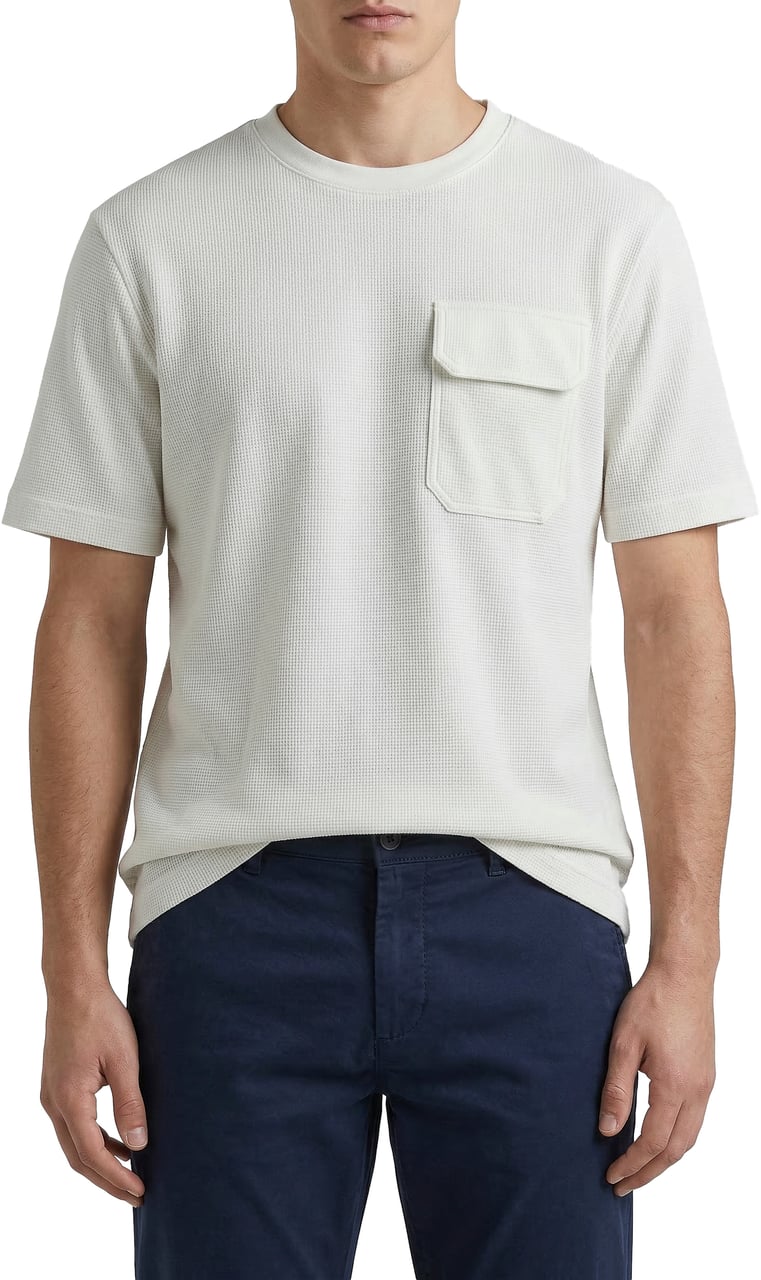 Antony Morato TSHIRT RELAXED FIT WITH ROUND COLLAR WITH POCKET IN MAIN FABRIC Beige