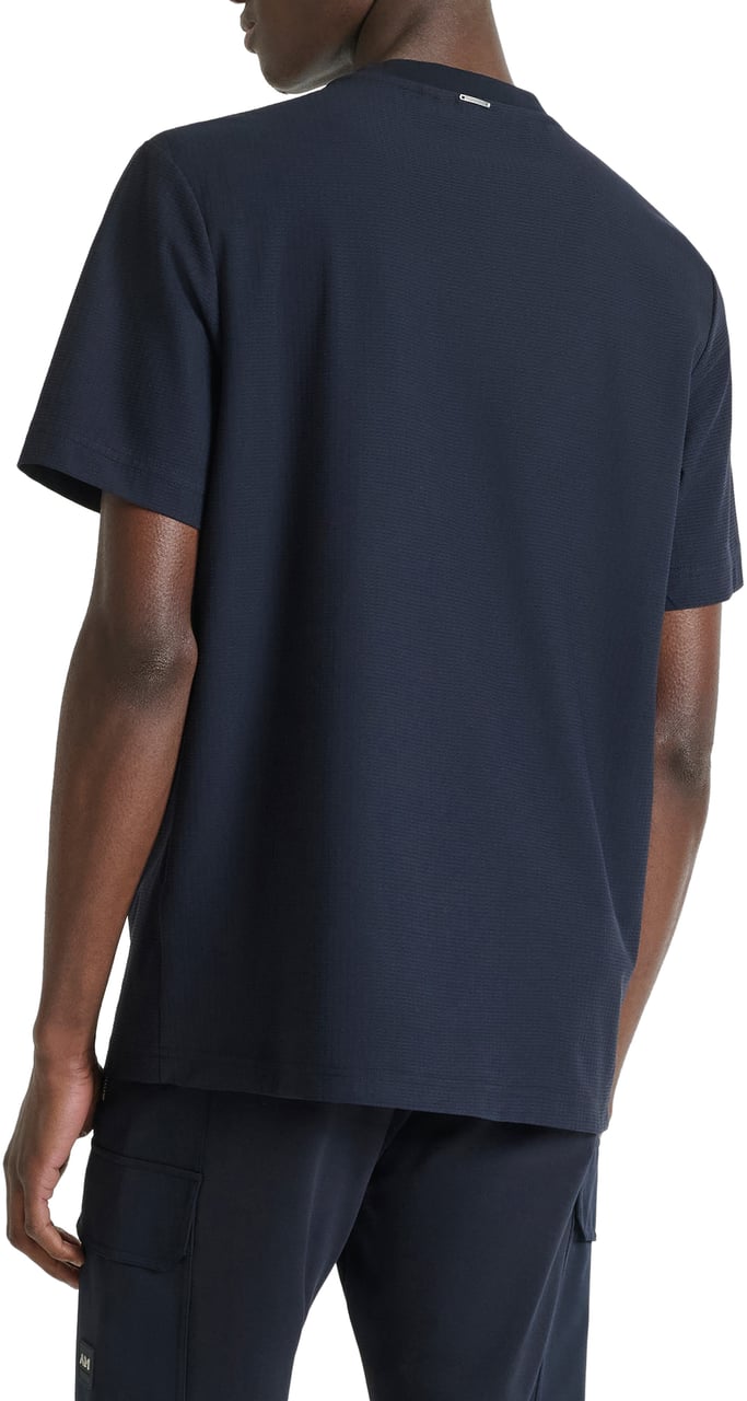 Antony Morato TSHIRT RELAXED FIT  WITH ROUND COLLAR  WITH POCKET IN MAIN FABRIC Blauw