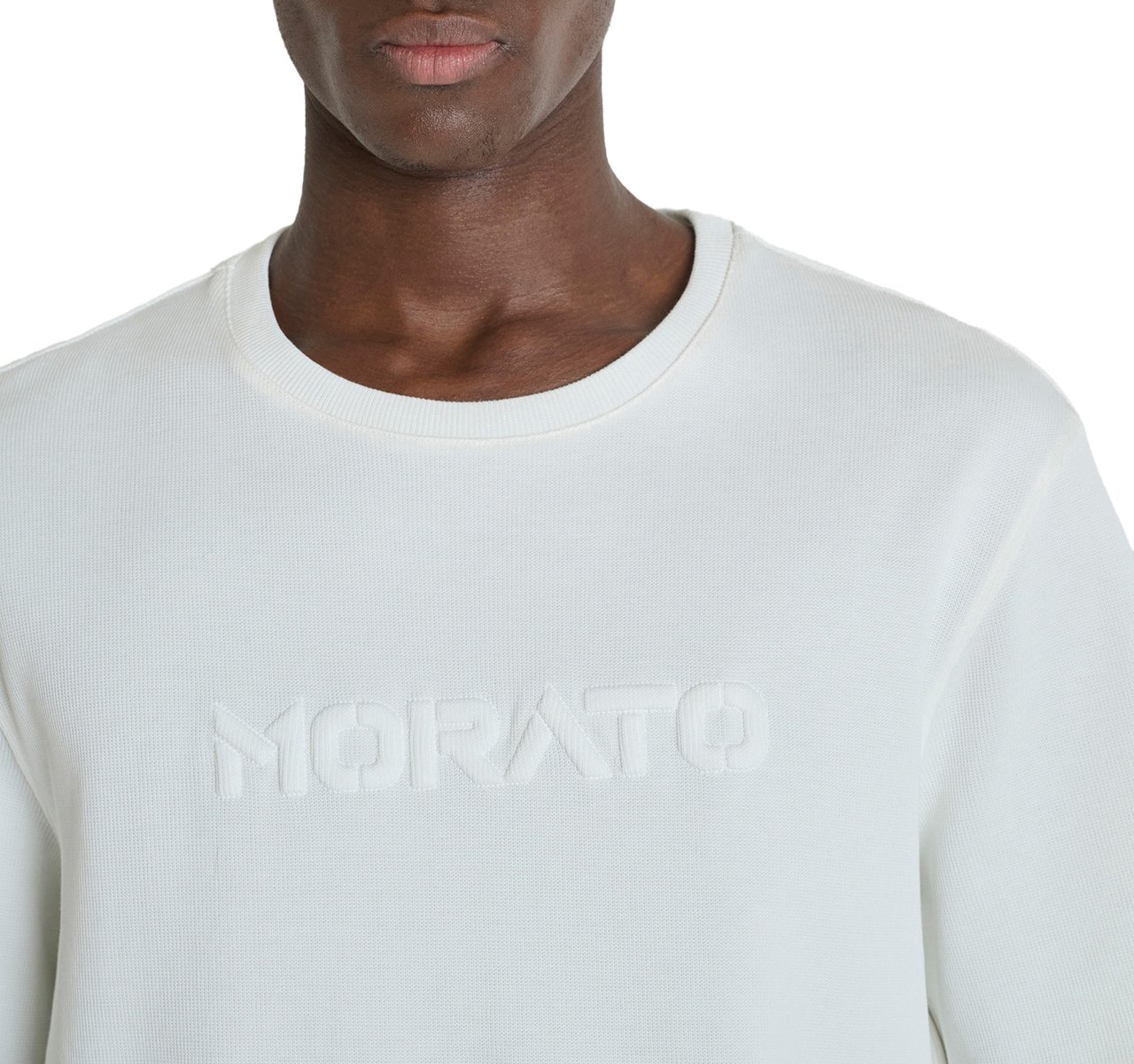 Antony Morato T-SHIRT RELAXED FIT IN DOBBY JERSEY FABRIC WITH EMBROIDERED LOGO Beige