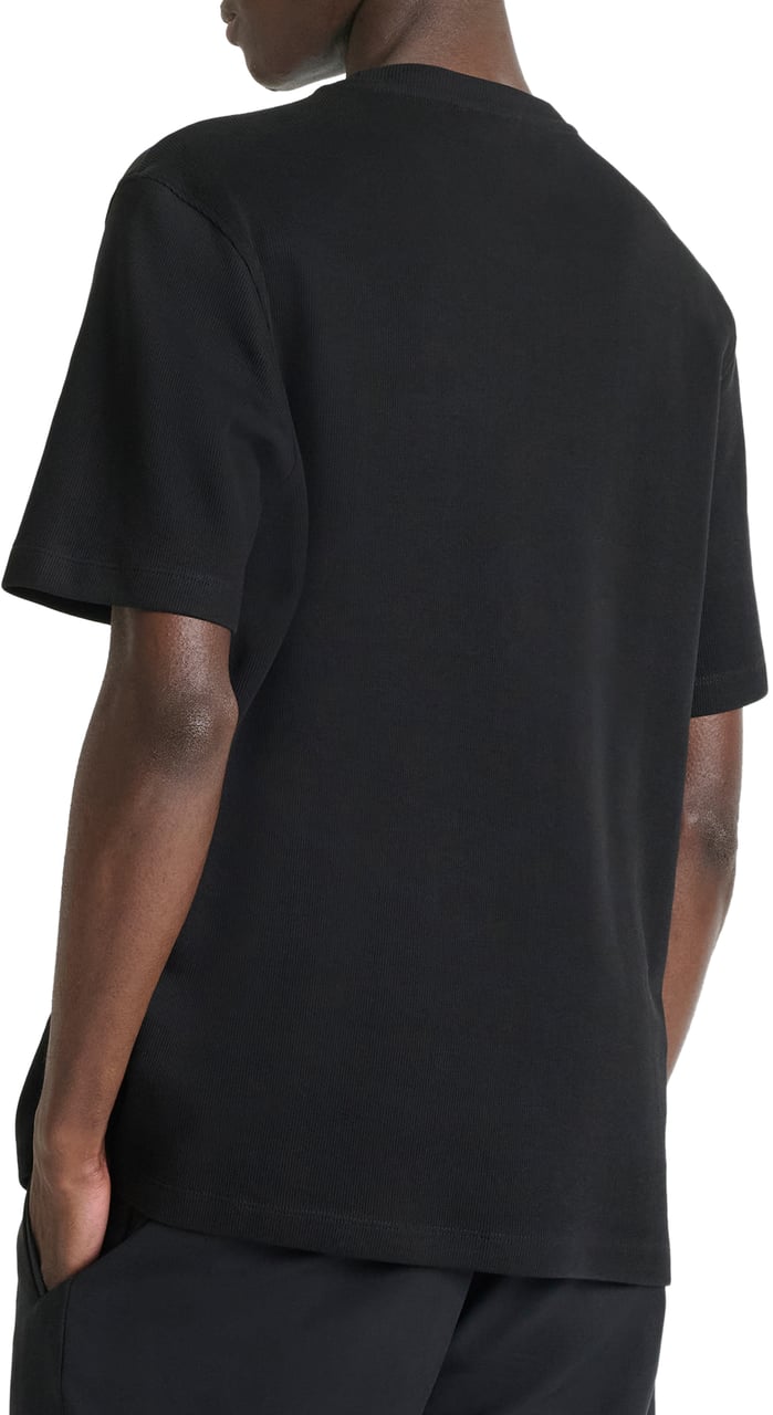 Antony Morato T-SHIRT RELAXED FIT IN DOBBY JERSEY FABRIC WITH EMBROIDERED LOGO Zwart